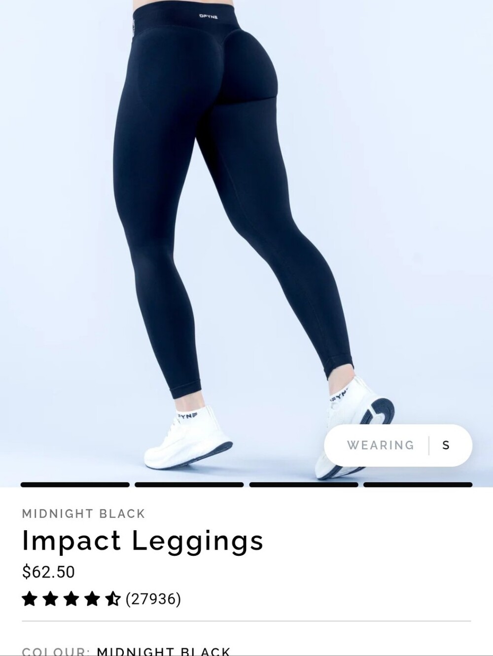 🖤 Black Dfyne Womens Leggings Impact Size Medium